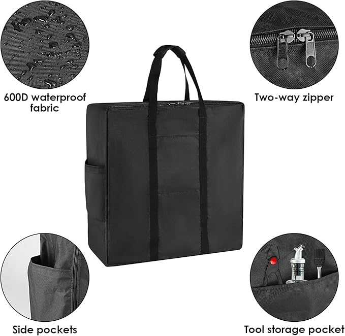Tabletop Griddle Carry Bag, Portable Carry Bag for Blackstone E-Series 17 Inch Electric Tabletop Griddle, Water Resistant Gas Grill Carry Bag, BBQ Grill Griddle Carry Bag for Travel
