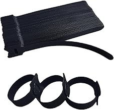 6 Inches Black Reusable Cable Ties,Multi-purpose Adjustable Cord Straps, Cable Organizer,Cord Wrap and Hook Loop Cords Management,Adjustable Cord Ties for Organizing Home, Office, Data Centers,60 PCS