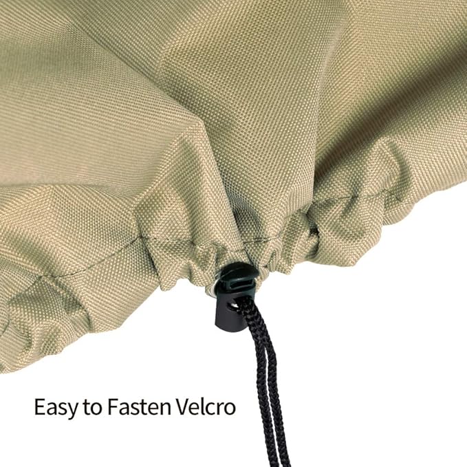 BALI OUTDOORS Round Fire Pit Cover Fire Column Cover Cylinder Fire Pit Cover, 24 Inch, Heavy Duty, Waterproof, Weather Resistant, Khaki