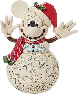 Enesco Disney Traditions by Jim Shore Mickey Mouse Snowman Snowy Smiles Figurine, 6.75 Inch, Multicolor