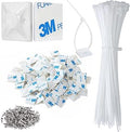 Zip Tie Mount 3/4" Black Small Wire Tie Adhesive Mounting 100 Pcs for Wire Clips Cable Management Cable Tie Anchors for Home Office Wiring Durable Pro-grade UV Wire Holder Organizer for Tidy Cabling