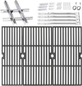 Grill Parts for Char-Broil Performance 4 Burner 463342119 463342118 463332718 463347017 463377017 463376117 463376018P2 463335517 463349917 Grill Burner Heat Plate Cast Iron Grill Grates 18 Inch