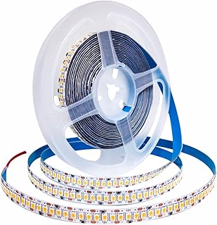 12V LED Strip Lights, Warm White 3000K 16.4ft SMD 2835 IP20 240 LEDs/M Total 1200 LEDs Super Bright 12000LM Rope Light Strips for Bedroom, Kitchen Decoration