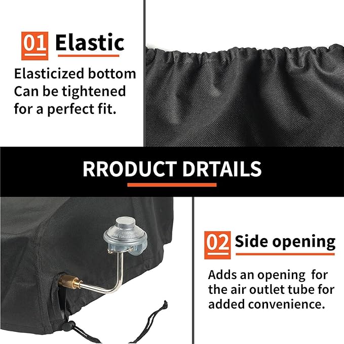 Cover for Blackstone 22 inch Griddle Water Resistant 600D Polyester Heavy Duty Flat top 22" Gas Grill Cover Exclusively Fits Blackstone 22" Griddle Cooking Station-22in with Hood Cover