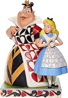 Enesco Disney Traditions by Jim Shore Alice in Wonderland and the Queen of Hearts Figurine, 8.25 Inch, Multicolor