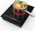 1800W Electric Cooktop Single Burner, 110V Electric Stove with LED Touch Control, 10 Power Levels, Child Safety Lock, Timer & Overheat Protection.