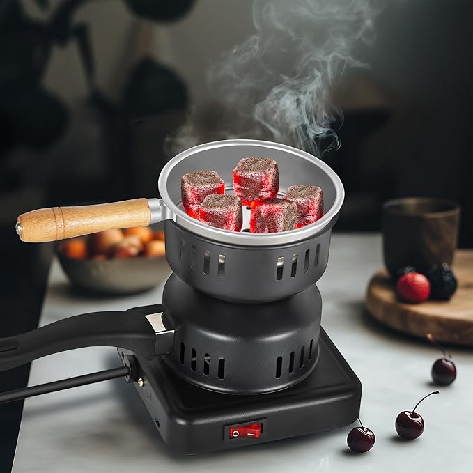 Multipurpose Electric Charcoal Burner -500W Coal Burner Hot Plate Electric Stove Coconut Starter for Shisha Hookah Coals aa & Faster