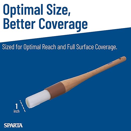 SPARTA 4040000 Nylon Round Brush, Dishwasher Safe With Nylon Bristles, 1 Inch, Brown, (Pack of 12)