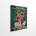 DIHSIEG Inspirational Canvas Wall Art funny bathroom wall art Print Poster, Frameless Canvas Decor,With hook, can be placed on the table,Motivational Prints (flower1, 8x10 inches)