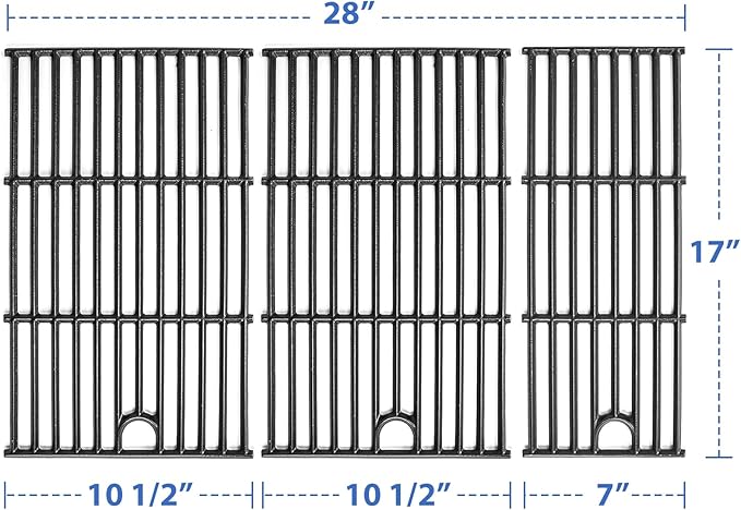 for Charbroil 463448021 Parts Grill Grate for Charbroil Performance 5 Burner Gas Grill Replacement Part Cast Iron Cooking Grate for Charbroil 463449021 463466522 463455021 463451022 5-Burner Gas Grill