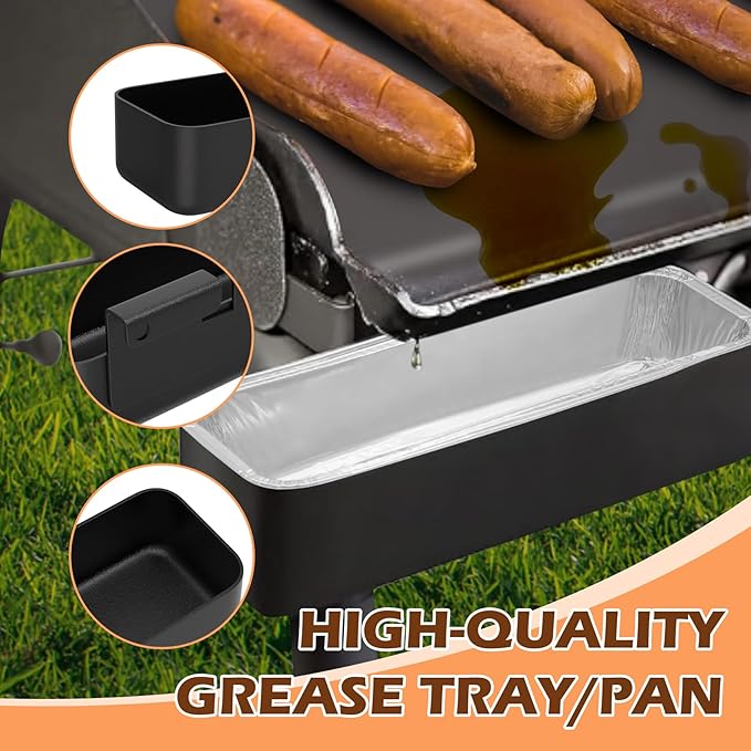 Grease Catcher with Aluminum Foil Drip Pan Liners for Camp Chef Griddle Accessories, Drip Tray and Grease Cup Liner(10 Pack) for Camp Chef Stove SG100 SG90 SG14 SG30 SG60 Professional Griddles