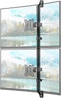 PUTORSEN Dual Monitor Wall Mount - Vertical Stacked Monitor Wall Mount for 17-32 inch Screens,Holds up to 19.8 lbs per Monitor,VESA 75x75/100x100mm,Black