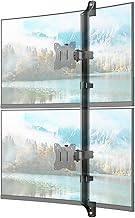 PUTORSEN Dual Monitor Wall Mount - Vertical Stacked Monitor Wall Mount for 17-32 inch Screens,Holds up to 19.8 lbs per Monitor,VESA 75x75/100x100mm,Black