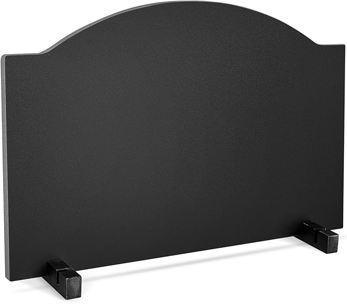 INNO STAGE 26" Fireplace Back Plates - Iron Fireback with Feet, Fireplace Wall Protection, Fireplace Heat Reflect, Black