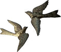 It's Cactus Set of 2 Handmade Metal Garden Birds Wall Decor Haitian Recycled Steel Bird Wall Hanging with 3D Wings Rustic Indoor Outdoor Spring Garden Decor Farmhouse Patio Art 11 x 13 Inches