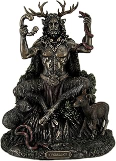 Veronese Design Resin Statues Cernunnos Celtic Horned God of Animals and The Underworld Statue 9 Inch 7 X 8.75 X 5.5 Inches Bronze