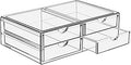 Sorbus Large Stackable Acrylic Drawers - 4 Clear Storage Drawers for Organizing Make up, Nail Polish, Hair Accessories, and Beauty Supplies - Makeup Organizer for Vanity, Bathroom Organizer Countertop