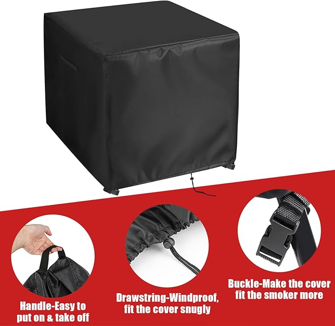 Outdoor Single Burner Stove Cover for GasOne 200K BTU Propane Burner, Waterproof Gas Cooker Outdoor Cover, for Home Brewing, Turkey Fry - (16x16x12 inch)