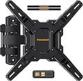 Perlegear Full Motion TV Mount for Most 26–65 inch Flat or Curved TVs up to 82 lbs, Wall Mount TV Bracket with Articulating Arms, Tool-Free Tilt, Swivel, Extension, Max VESA 400x400mm, PGMF3