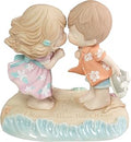 Precious Moments Love is Deeper Than The Ocean Bisque Porcelain Figurine Romantic Valentines Gift Ocean-Inspired Collectible Gift for Couples, Wife, Girlfriend