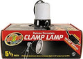 Zoo Med Deluxe Porcelain Clamp Lamp with 5.5-Inch Dome, Black