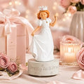 Princess Music Box for Girls, Hand-Painted Musical Figurine Plays Somewhere Over the Rainbow, Pretty as a Princess Collectible Statue Gift for Daughter Granddaughter Birthday Graduation Christmas