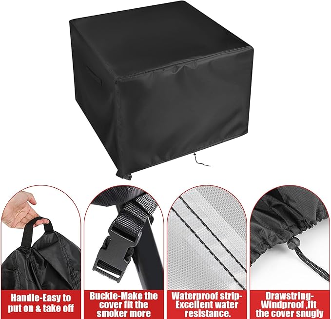 Outdoor Single Burner Stove Cover, Portable Waterproof Outdoor Cover for Camping Stove Countertop Burners Propane Gas Grill Cooker - 17”L x 17”W x 20”H