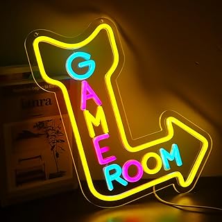 Game Room Neon Signs for Wall Decor，Led Neon Light for Man Cave, Gamer Party Decorations Gifts