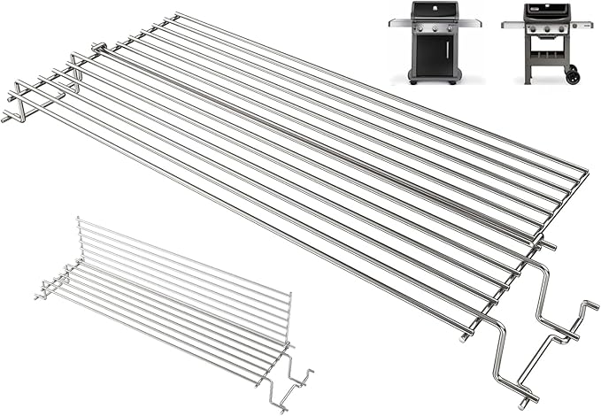 67027 Top Grill Warming Rack for Weber GS4 Spirit I & II 300 Series E310, E320, E330, EP310, S310, S320, S330 Grills (2013-2017), Raised Hanging Rack for Webber Spirit II GS4 Part, Stainless Steel