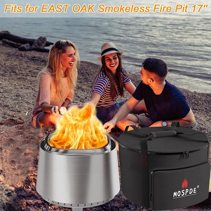 Carry Bag Fits for EAST OAK Fire Pit Smokeless 17'' Firepits, Carrying Bag for Portable Outdoor Bonfire Fire Pit Water-Resistant 17 Inch, Fit for 17'' Fireplaces for Outside