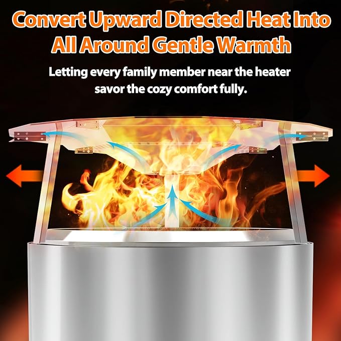 Heat Deflector for Solo Stove Yukon 1.0 & 2.0 – 27" Fire Pit Heat Diffuser Accessory, Heavy-Duty 304 Stainless Steel, Outdoor Heat Deflector with Spark Guard – Solo Stove Yukon Accessories