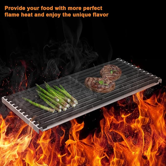 17" Cooking Grid Grates and Emitter Plates Replacement Parts for Charbroil Commercial Infrared 3 Burner 463242516 463242515 466242515 466242615 463243016 463367516 G466-2400-W1 G474-0017-W2,Cast Iron