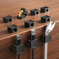 10 Pack Magnetic Cord Organizer Holder, Adjustable Cable Clips, Strong Adhesive Desk Cable Management Clips for Nightstand, Office, Car, Easy Open Design for Tidy Wire Organization