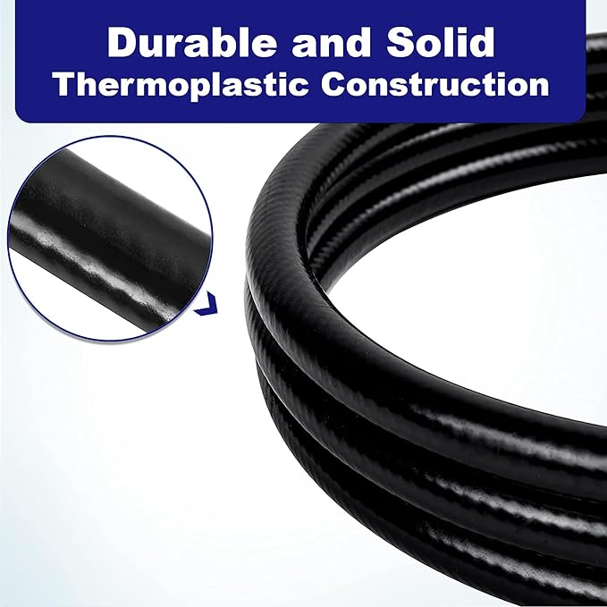 Flame King 6-FT Propane Adapter Hose & Regulator for 20LB Tank for 17"/22" Blackstone Tabletop Grill Griddle, Weather Resistant & Corrosion Resistant