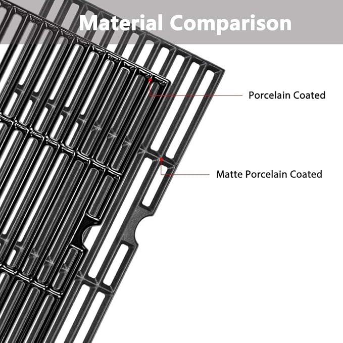 Uniflasy 17 x 9 1/2 inch Grill Grates for Charbroil Tru Infrared 4 Burner 463255020 463242716 463242715 463276016 466242715 Replacement Parts for Charbroil Grill Grates for Nexgrill 720-0882A