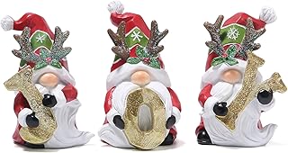 Hodao 3 PCS Joy Christmas Gnomes Decorations Xmas Hat Gnome Figurines Decor Handmade Elf Scandinavian Tomte Gnome Figurines for Xmas Decor Gift - Christmas Party Home Gnomes Decorations