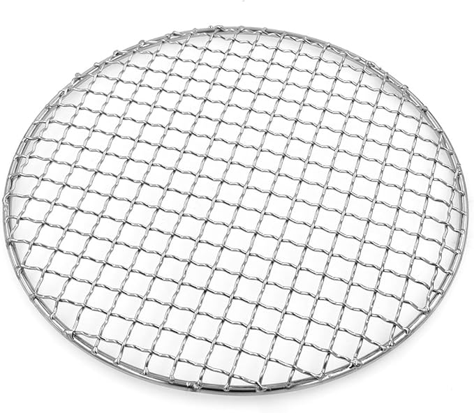 Multi-Purpose Barbecue Net,BBQ Net for Grilling,SUS304 BBQ Grill Mesh, Round Barbecue Wire Rack,BBQ Rack/Grate/Steam Mesh for Camping Charbroil Outdoor Barbeque Backyards