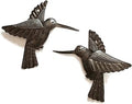 It's Cactus Handmade Metal Hummingbird Wall Art Set of 2 Haitian Recycled Steel Bird Wall Decor Small Rustic Indoor Outdoor Garden Wall Hanging Fair Trade Artisan Sculpture