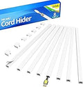 Delamu 113.6in Cord Hider, Cord Covers for 1-2 Wire, Paintable Cable Hider, Wire Covers for Cords on Wall, Wire Hiders for TV on Wall, Cable Cover Cable Management, W0.59in H0.40in