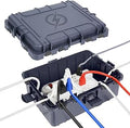 Waterproof Electrical Box, Large Outdoor Extension Cord Covers Waterproof, 8 Cable Seal Entry Weatherproof, IP54 Protect Power Strip, Timer Outlet Plug, Socket, Holiday Light Decoration (Slate Gray)