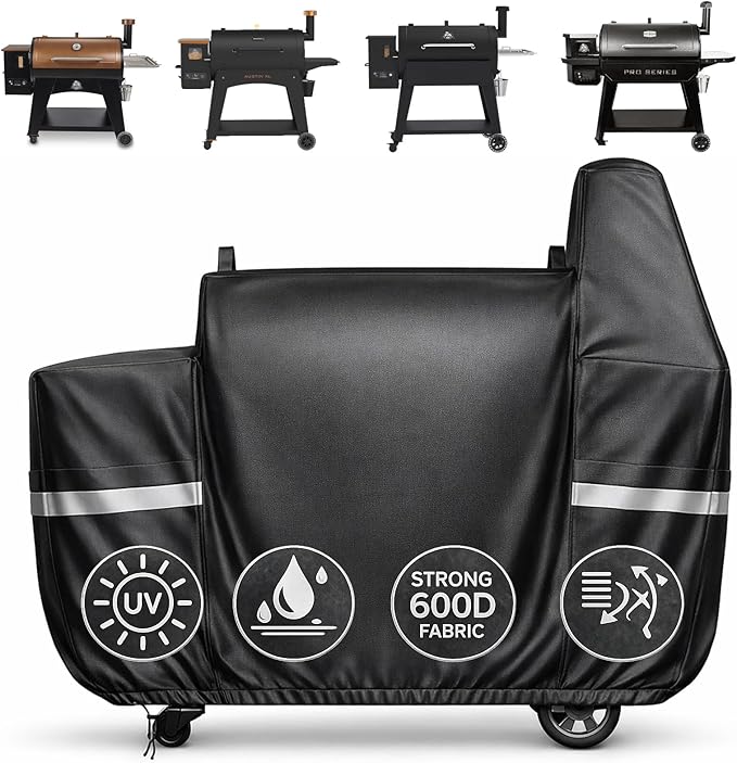 Utheer Grill Cover for Pit Boss Austin XL/Rancher XL, Z Grill 1000, 1100, 1100 Pro, 1000S, 1000SC, 1000Sq, 1000SC2, 1150 1500 Series Wood Pellet Grill, 600D Heavy Duty Waterproof, UV Protection Cover