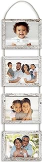 Icona Bay - 5x7 Wall Hanging Picture Frames Collage with 4 Openings - Distressed White - Casual Style Engineered Wood Frames - Wall Mount Only - Bliss Collection