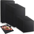 Didaey Set of 18 Slate Boards Black Slate Board Cheese Board Serving Stone Plates Sushi Cheese Tray Individual Platter for Christmas Chalkboard Cutting Food Cake Fruit Meat(Square)
