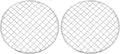 uxcell 2 Pcs Round Cooking Rack, Dia 7.5 Inch Stainless Steel Grill Grate Cross Wire Barbecue Grill for Cooking Baking Air Fryer Racks, Silver