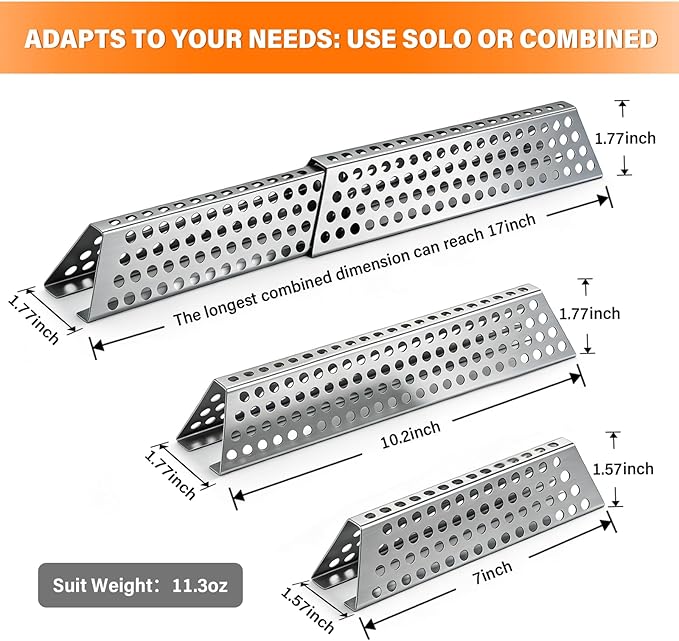Fireplace Grate (2-Pack, 10.2" & 7") – Nestable Stainless Steel Fire Pit Grate with Honeycomb Design for 70% Less Smoke & Hotter Burn | Portable for Indoor Fireplace, Outdoor Camping & Backyard