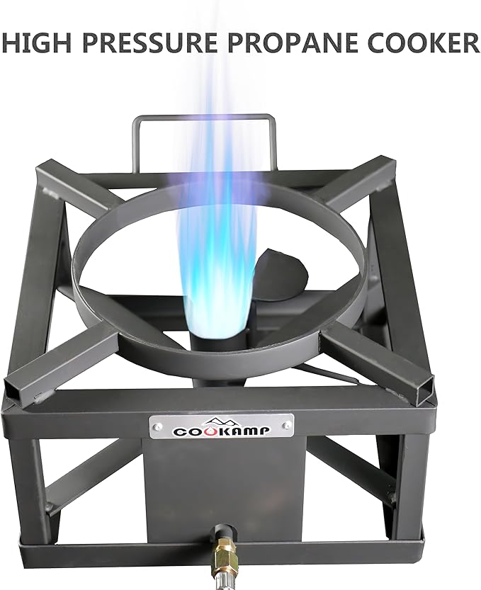 COOKAMP Propane Burner for Outdoor Cooking (Single Burner-Jet Burner)