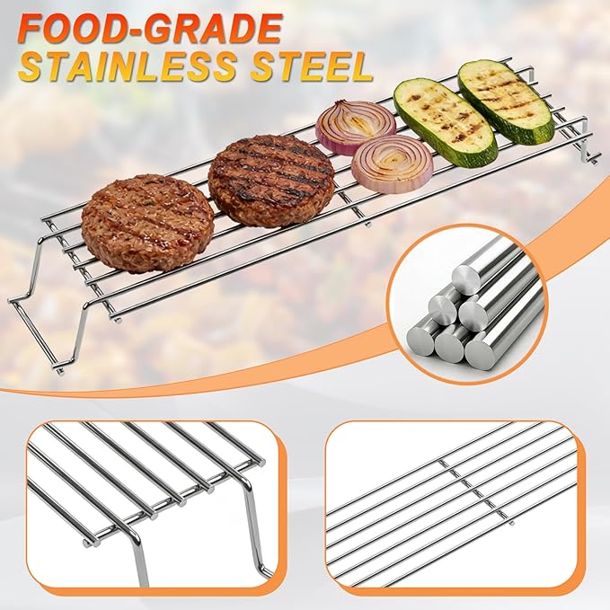 7641 Warming Rack for Weber GS4 II/I Spirit 300 SER Spirit 400(2025 Y) Weber Spirit 2 Grill Parts for Webber Genesis Silver Gold B/C, 91289 Upper Rack for Webber Genesis 1000-5500, 304 Stainless Steel
