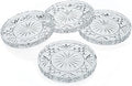 Godinger Dublin Coasters, Barware Coaster, for Drinks, Coasters for Coffee Table, Crystal Glass Bar Coaster, Drinkware & Glassware Decor, Set of 4