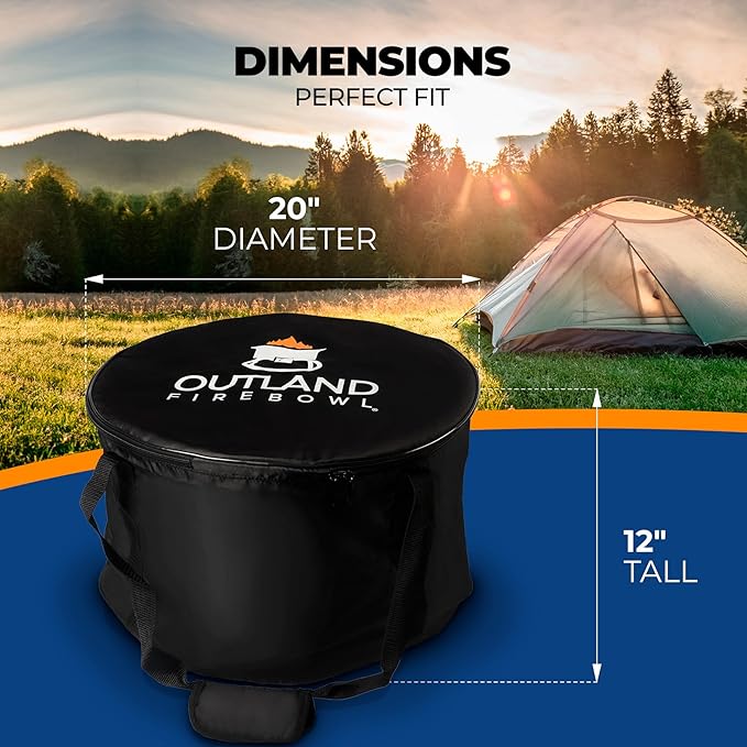 Outland Living Firebowl UV and Weather Resistant 760 Standard Carry Bag, Fits 19-Inch Diameter Outdoor Portable Propane Gas Fire Pit