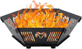 Portable Plug Fire Pit, 38.6"" Collapsible Fire Pit for Outdoor Wood Burning with Carry Bag, Folding Fire Pit for BBQ, Camping, Travel, Picnic, Backyard, Patio, black